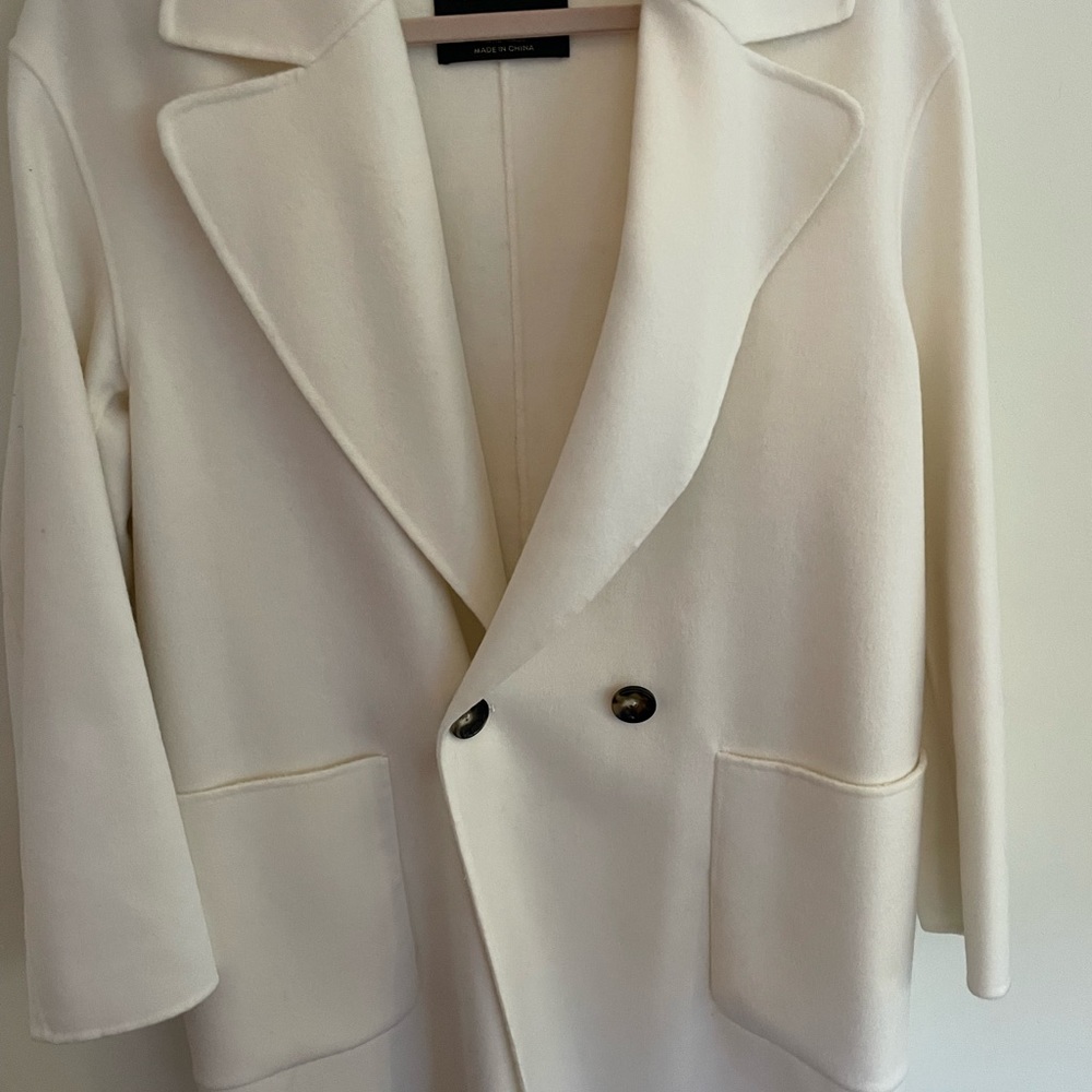 White wool coat